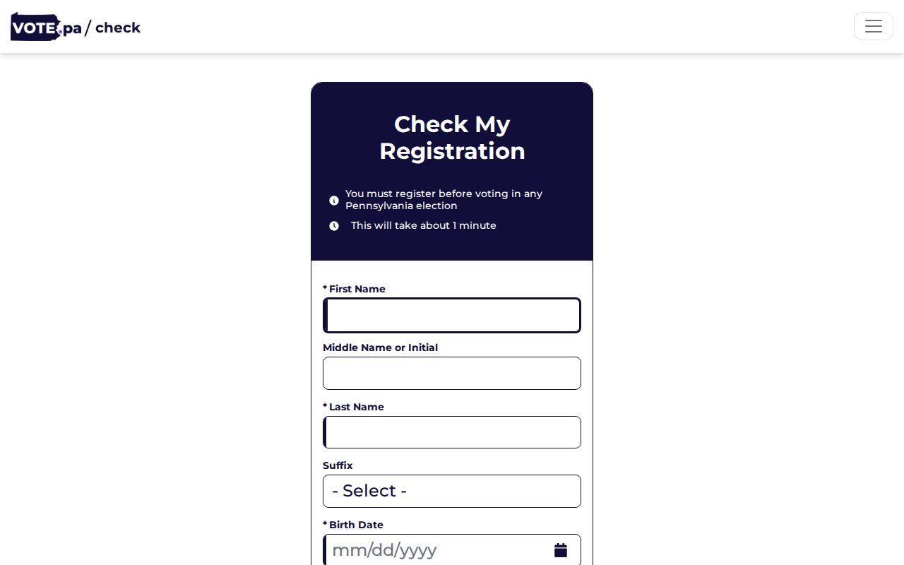 Lower Paxton Township resident records Pennsylvania voter status lookup