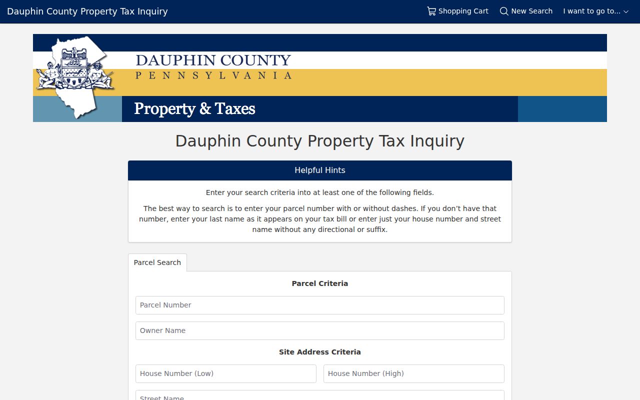 Lower Paxton Township resident records property inquiry search