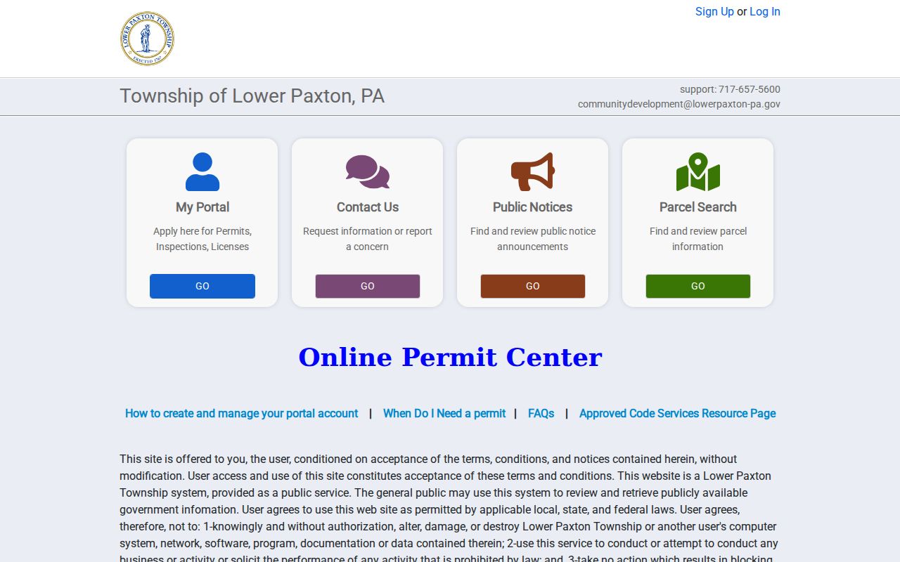 Lower Paxton Township resident records SmartGov public records portal