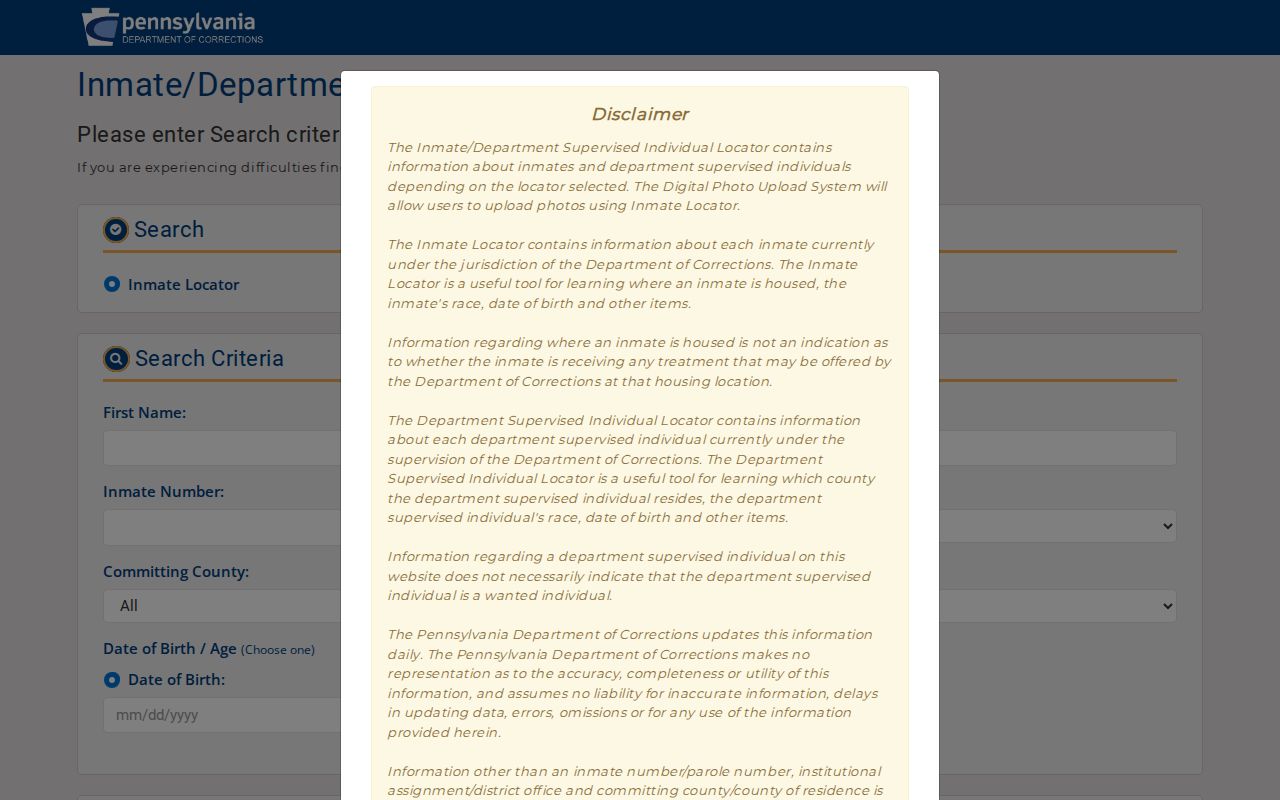 Lower Paxton Township neighbors Pennsylvania inmate locator source