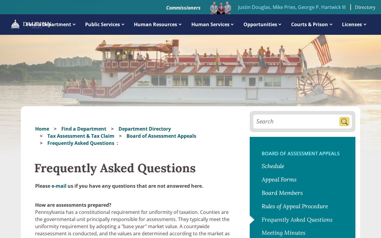 Lower Paxton Township neighbors county assessment record guidance
