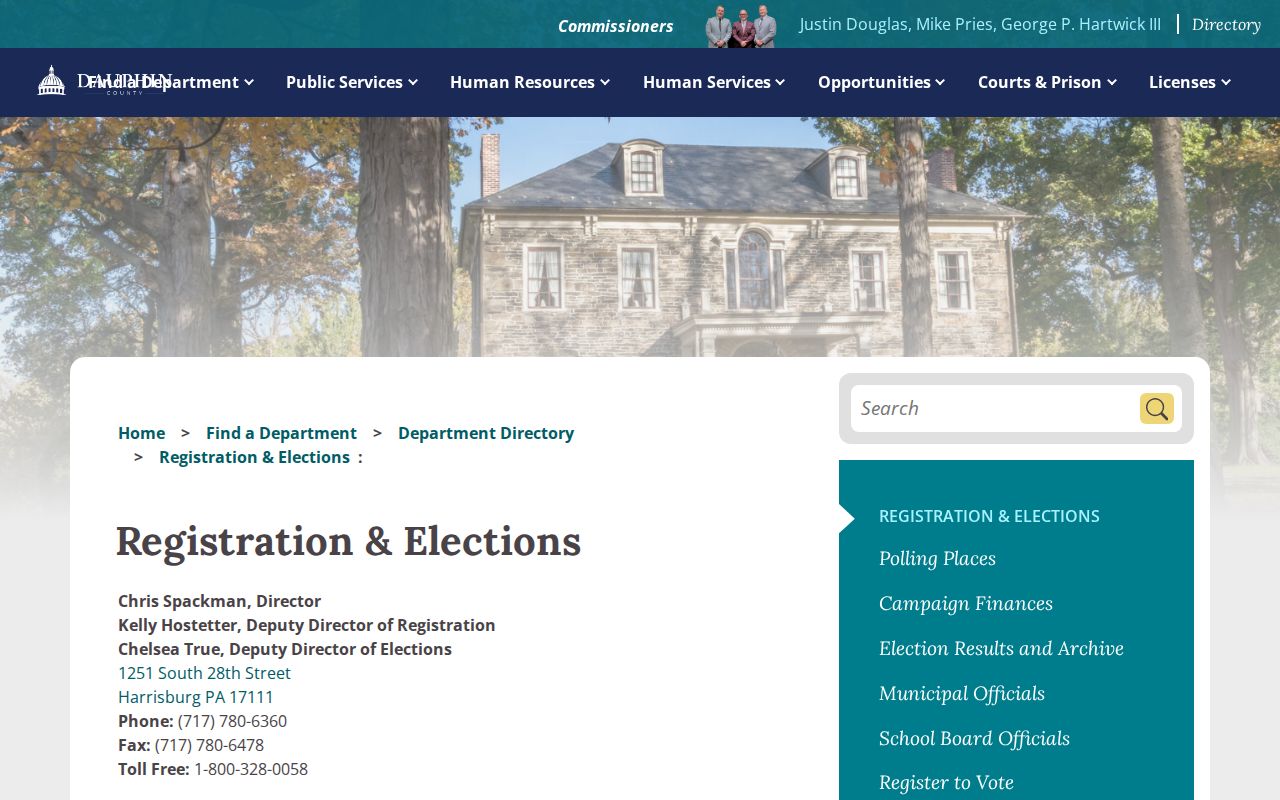 Lower Paxton Township neighbors Dauphin County election records source