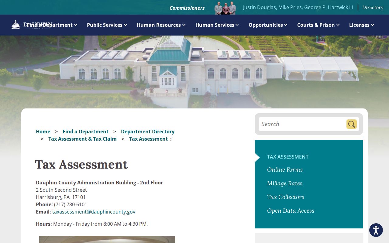 Lower Paxton Township street address records Dauphin County Tax Assessment office
